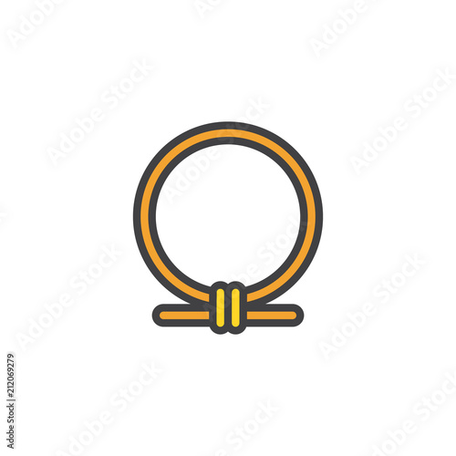 Egyptian Hieroglyph filled outline icon, line vector sign, linear colorful pictogram isolated on white. Symbol, logo illustration. Pixel perfect vector graphics