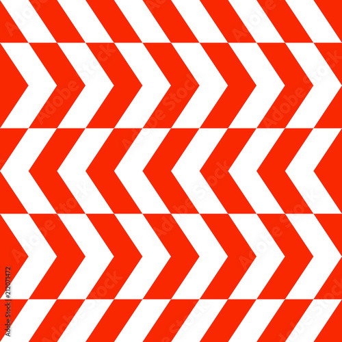Zigzag vector pattern. Red and white intermittent lines. Simple and fashionable illustration for textiles, website, web cover, banner, cover.