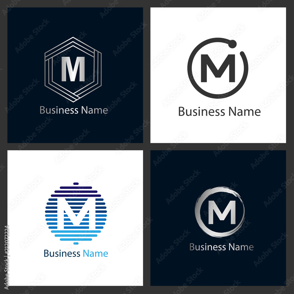 Letter M Logo Set Design Letter M Logo Set Design