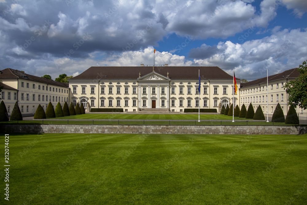 View of famous Schloss Bellevue in Berlin