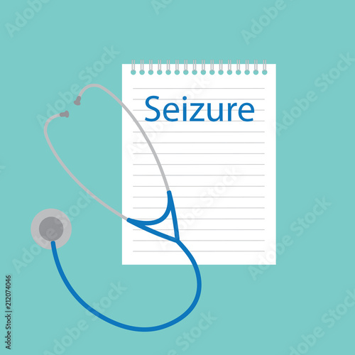 seizure written in a notebook- vector illustration