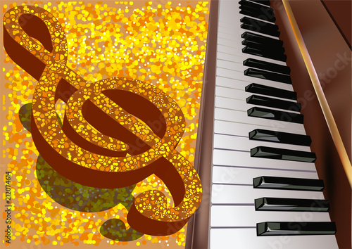 musical background with piano