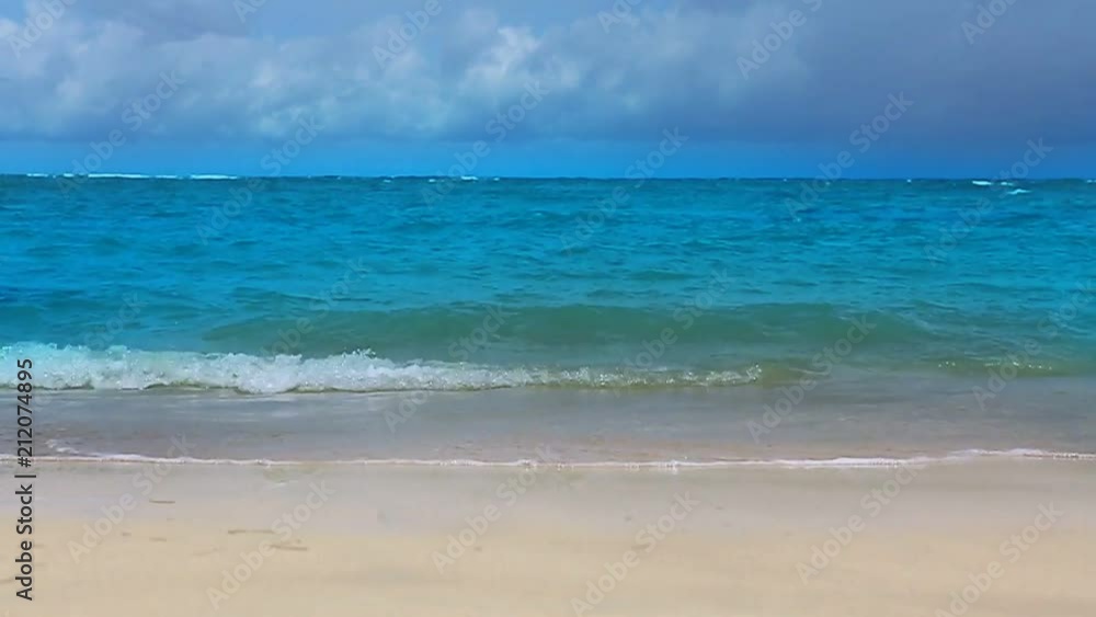 Caribbean sea and blue clouds sky. Caribbean sea and blue clouds sky.