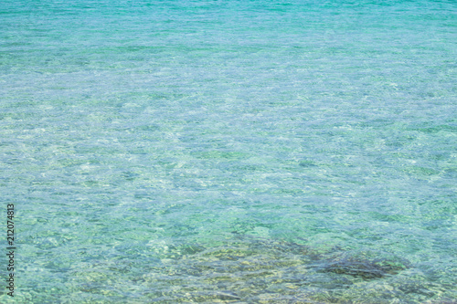 Blue caribbean sea water