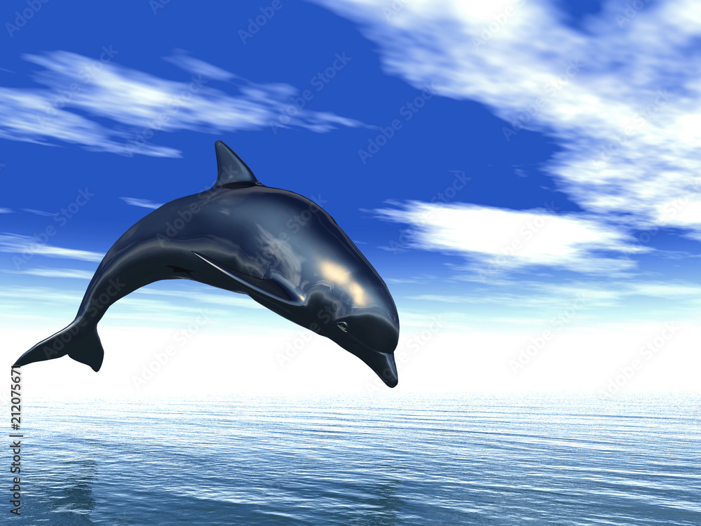 Fototapeta premium dolphin jumping out of the water
