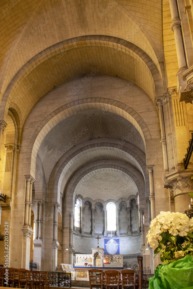 Briare. Intérieur de l'église saint Etienne. Loiret, Pays de Loire, France