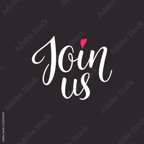 Join us lettering
