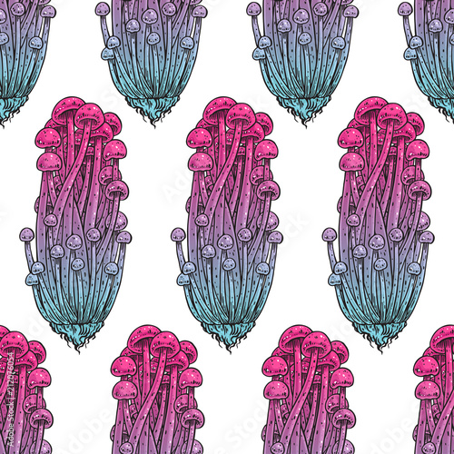 bright color background of fantastic mushrooms