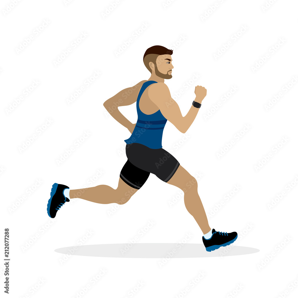 Flat design running man Flat design running man