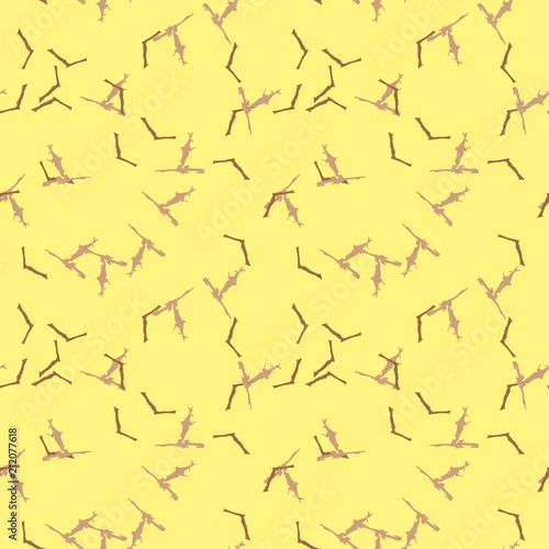 Military camouflage seamless pattern in yellow and different shades of brown color