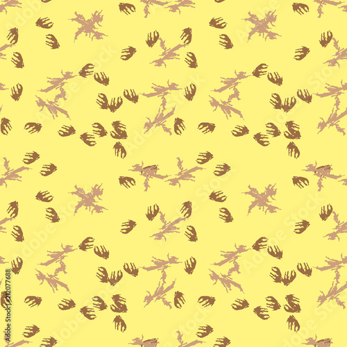 Military camouflage seamless pattern in yellow and different shades of brown color © Ko_Te