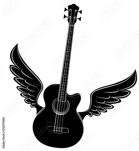 Guitar with wings.