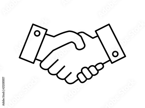 Handshake line drawing