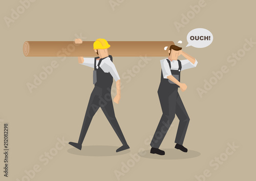 Accident at Work Vector Illustration