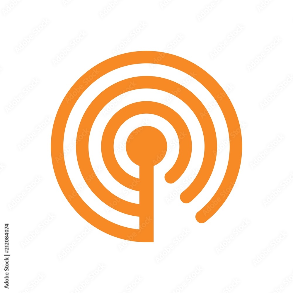 Signal logo. Communication icon. Connection symbol. Vector eps 08. Signal logo. Communication icon. Connection symbol. Vector eps 08.