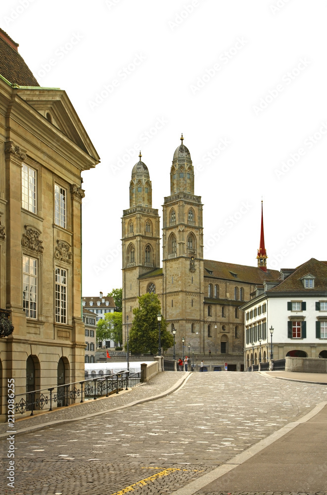 Grossmunster church in Zurich. Switzerland
