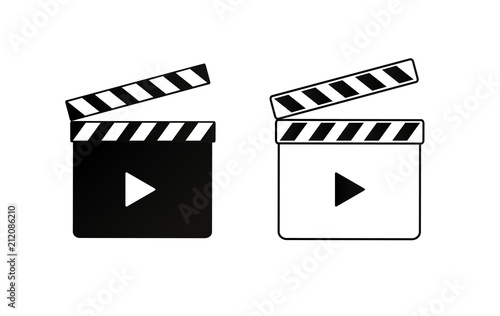 Realistic clapper.cinema.Board on a white background.film.time.vector illustration