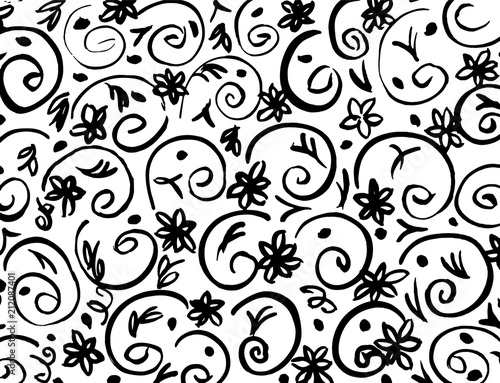 Vintage pattern. Background. Brush. Vector.