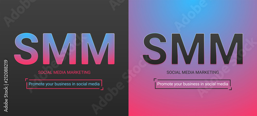 Banner of Social Media Marketing. Vector