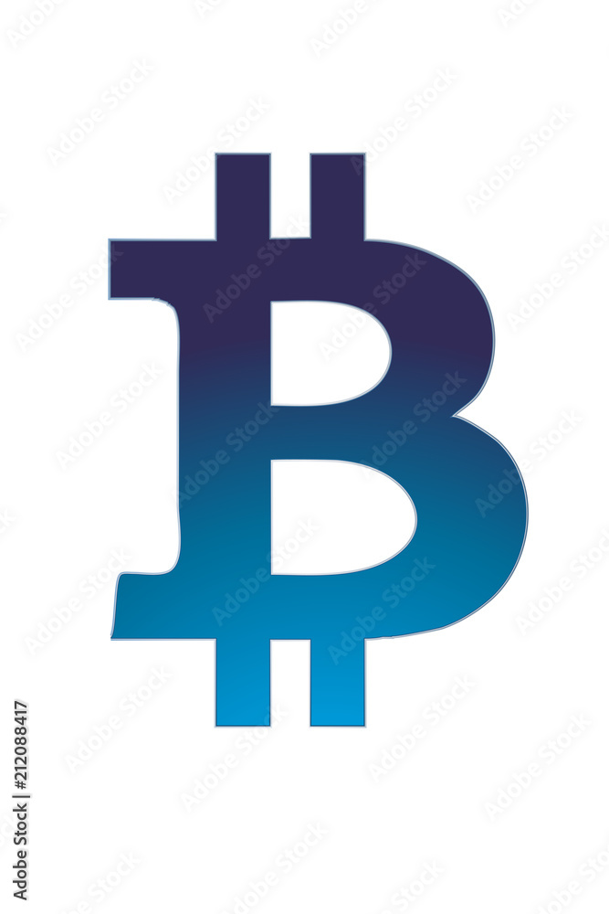 Bitcoin de color azul. Bitcoin de color azul.