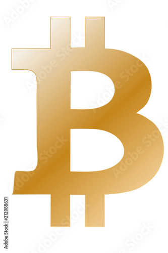 Bitcoin de color amarillo.