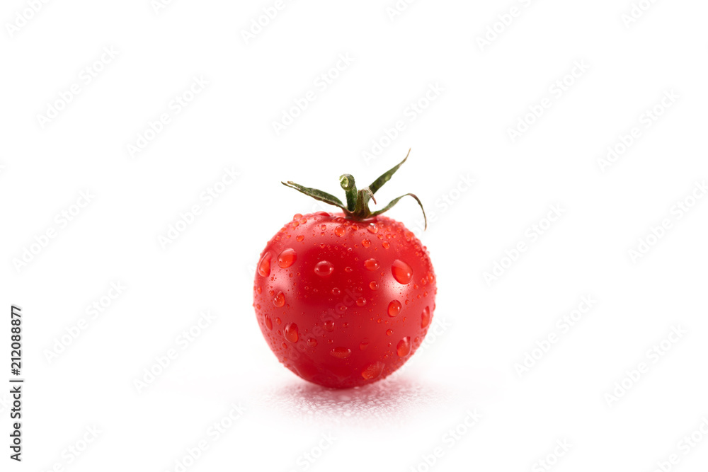 close up view of ripe cherry tomato isolated on white close up view of ripe cherry tomato isolated on white