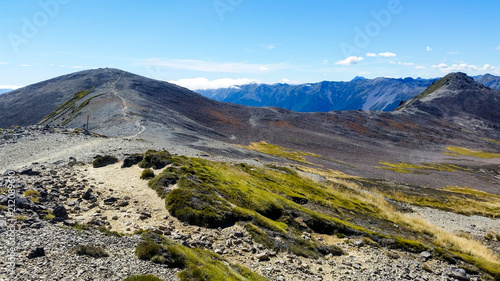 Colorful mountain range in Nelson Lakes National Park