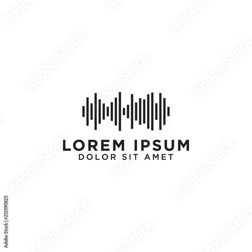 Audio wave logo design template