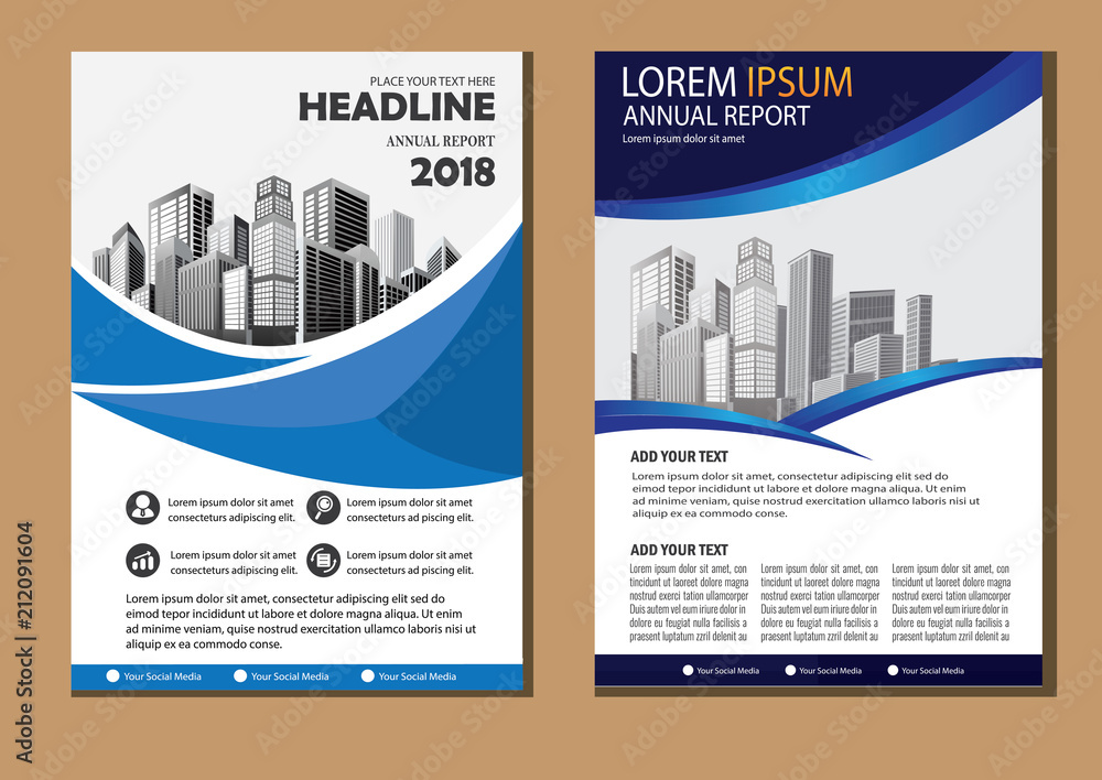 design cover book brochure flyer layout annual report business template