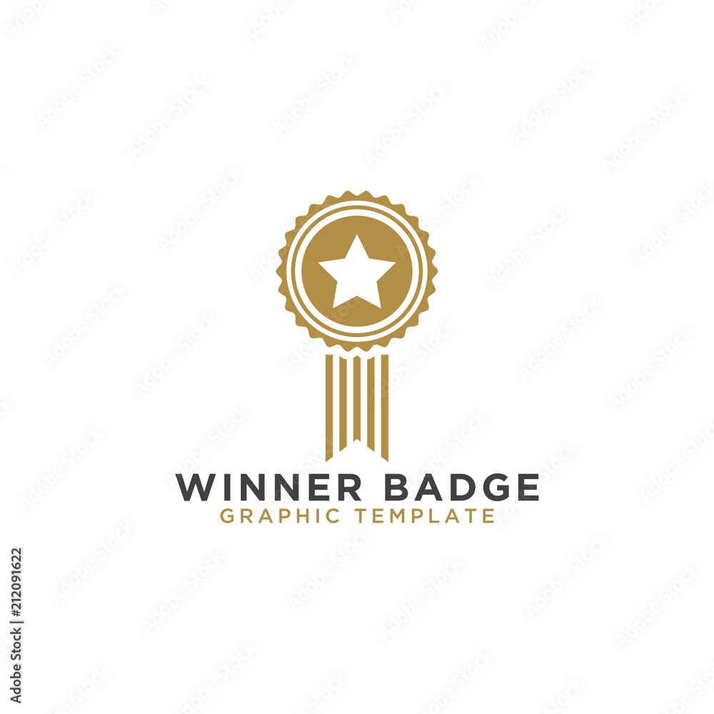Naklejka premium Winner badge graphic template