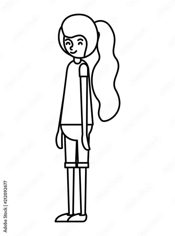 beautiful and young woman character vector illustration design beautiful and young woman character vector illustration design