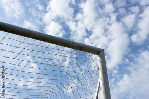 football goal of the stadium in the open air
