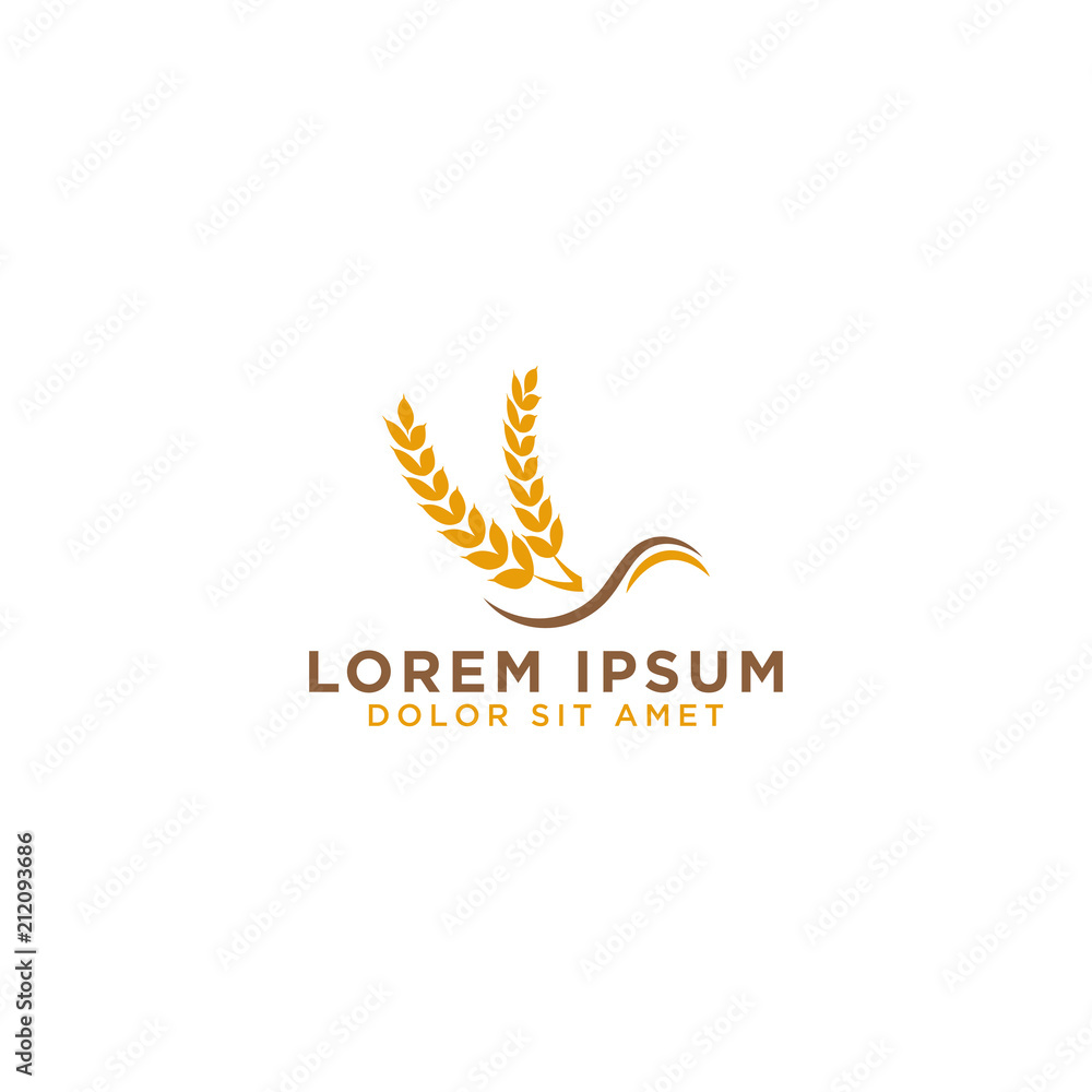 Grain logo design template