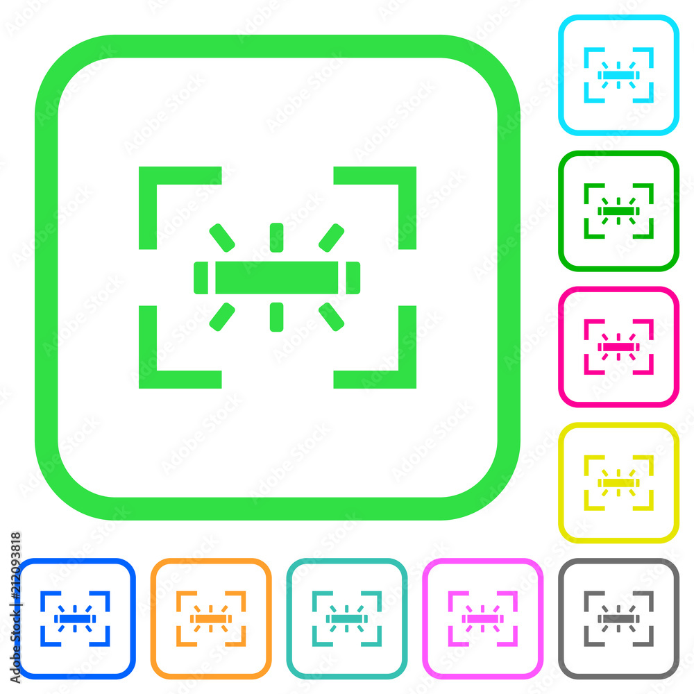 Obraz premium camera white balance fluorescent mode vivid colored flat icons