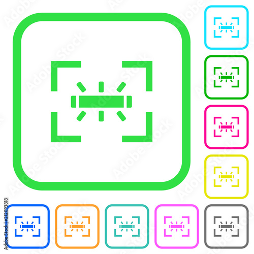camera white balance fluorescent mode vivid colored flat icons