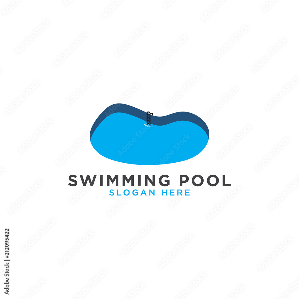 Swimming pool logo template Swimming pool logo template