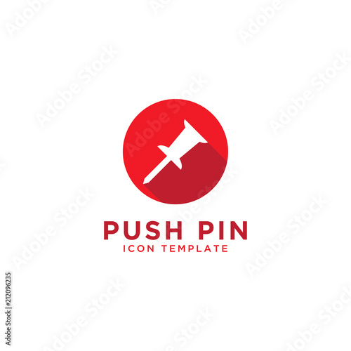 Push pin icon design template