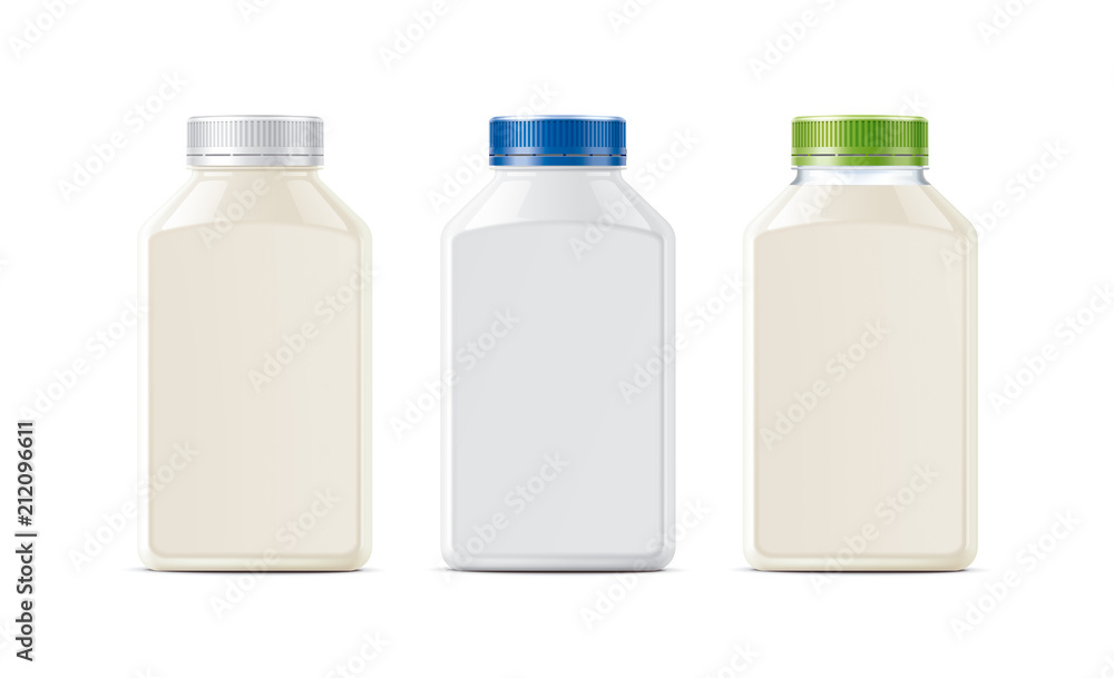Bottles for milk, dairy and other drinks. Small size version. Bottles for milk, dairy and other drinks. Small size version.