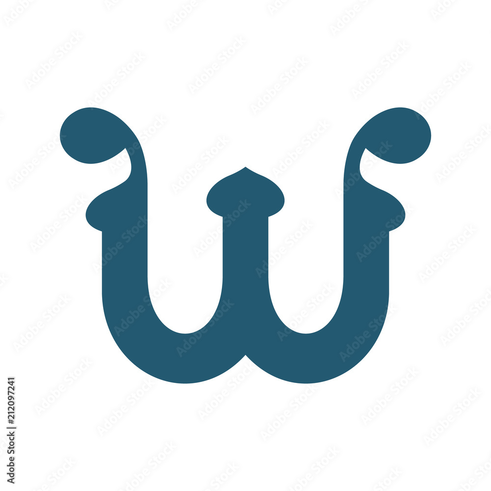 Sign of the letter W Sign of the letter W