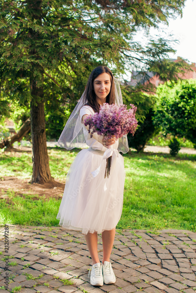 Naklejka premium Bouquet of bride on the hen party