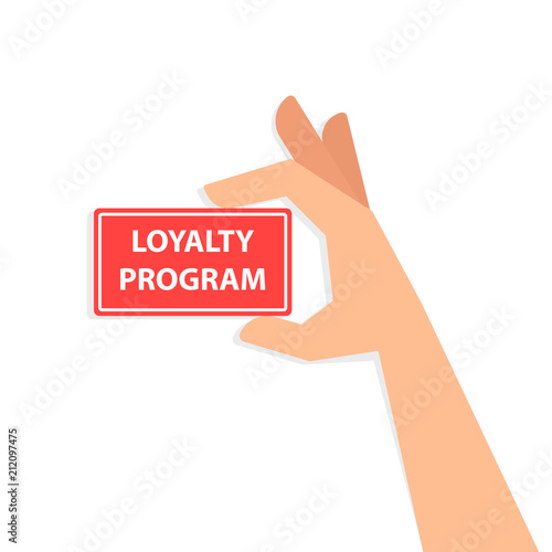 Hand holding loyalty program card