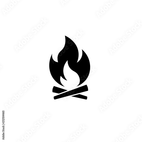 Simple campfire silhouette