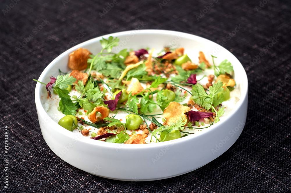 Fine dining cuisine - french dish on the table Fine dining cuisine - french dish on the table
