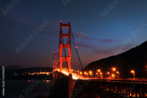 Принти на полотні Golden gate San Francisco de nuit