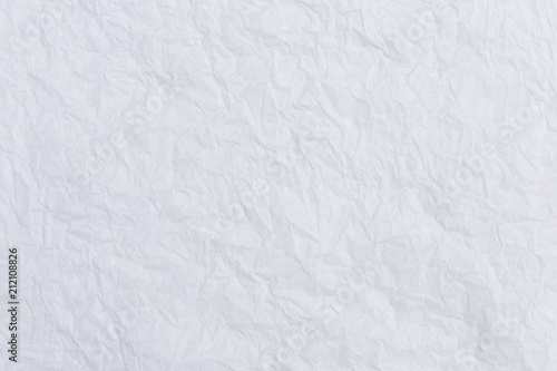 Blank white crumpled paper texture background, wrinkle paper background
