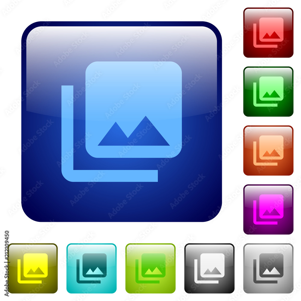 Photo library color square buttons Photo library color square buttons