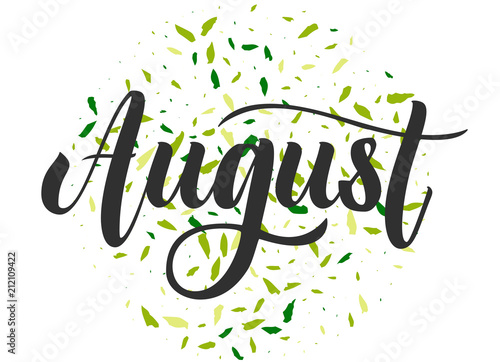 August Hand Drawn Lettering.