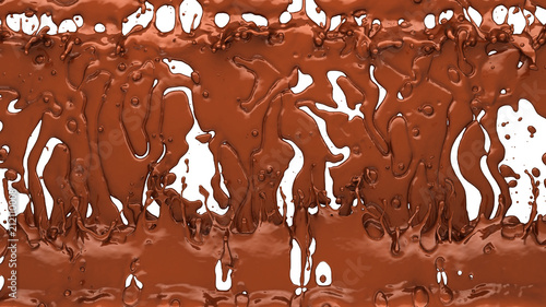 Chocolate or cocoa coffee splashes and droplets