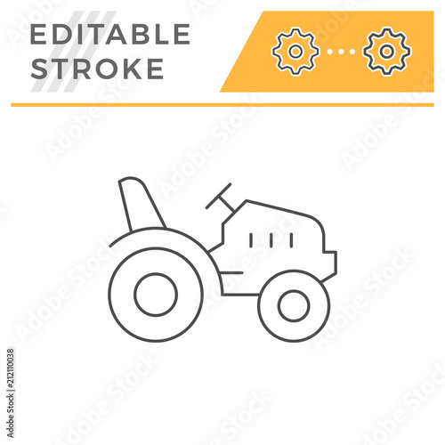 Mini tractor line icon