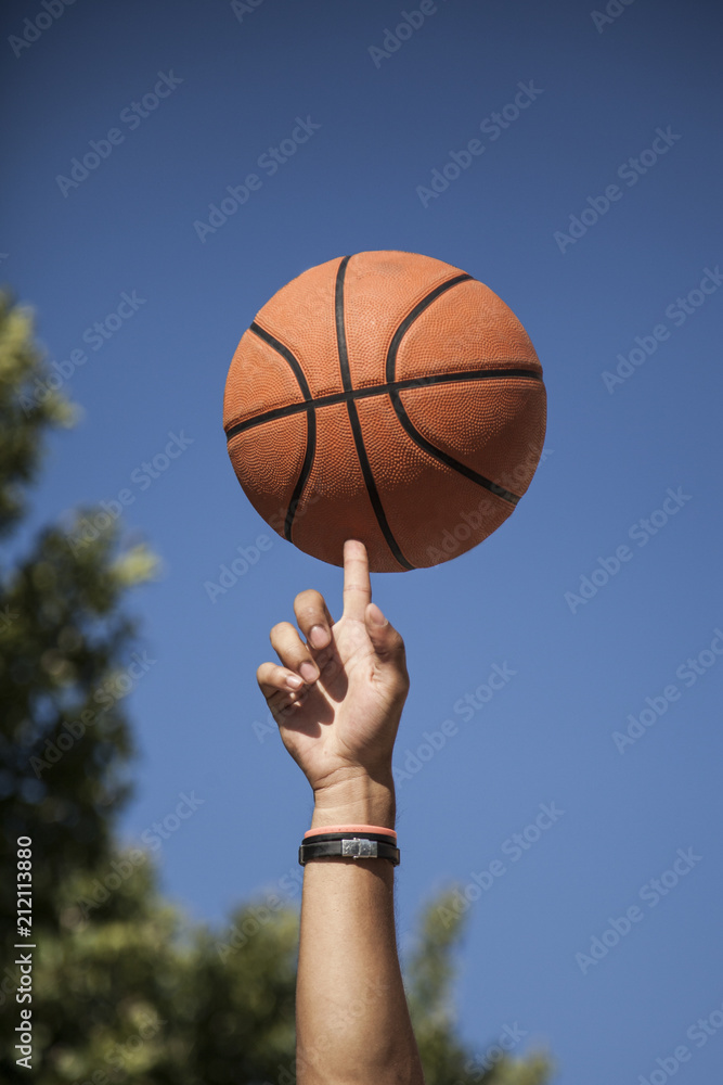 Afro young brothers play basketball Afro young brothers play basketball